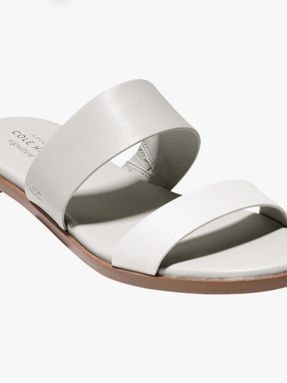 Cole Haan Two-Strap Slide Sandal in Vapor Grey and Ivory - Sz 9B - Picture 1 of 4